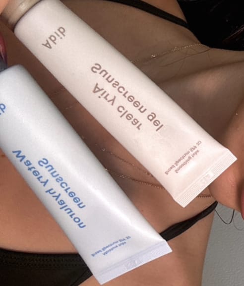 Customer photo review of Watery hyaluron sunscreen Moisture tube