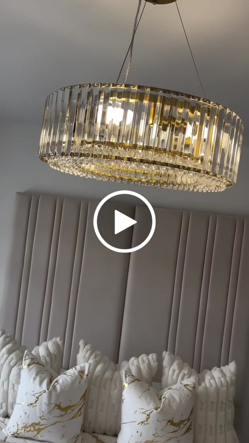 Customer video review of Glam Modern Round Crystal Chandelier