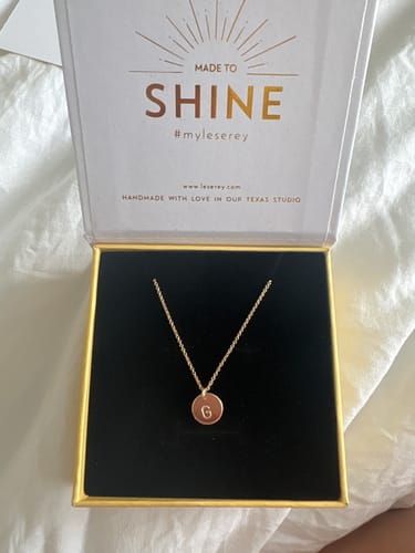 Customer photo review of Initial Necklace