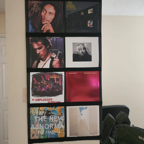 Customer photo review of 12" Vinyl Record Display Frame - LP Wall Storage