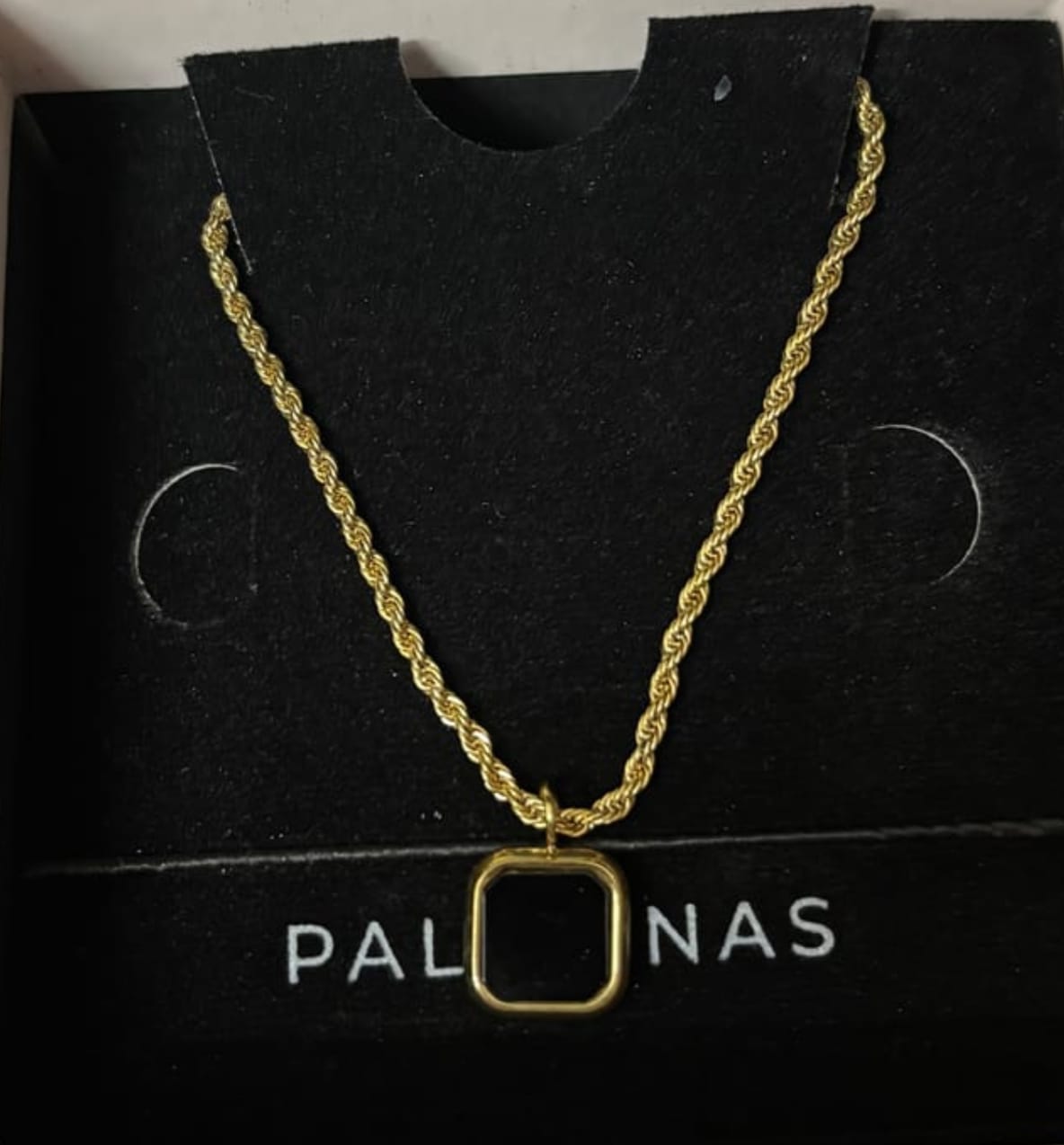 Customer photo review of Black Enamel Necklace