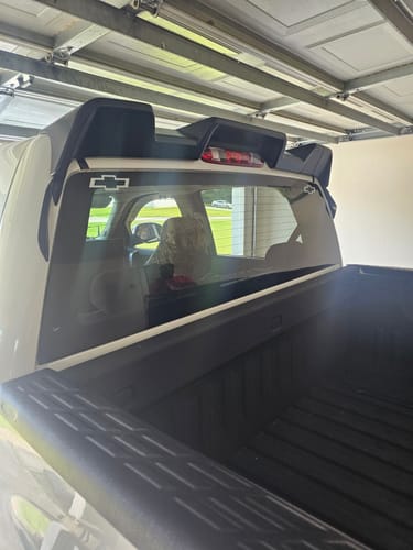 Customer photo review of Fits 2008-2014 Chevrolet Silverado Gloss Black Rear Protector Truck Cab Spoiler