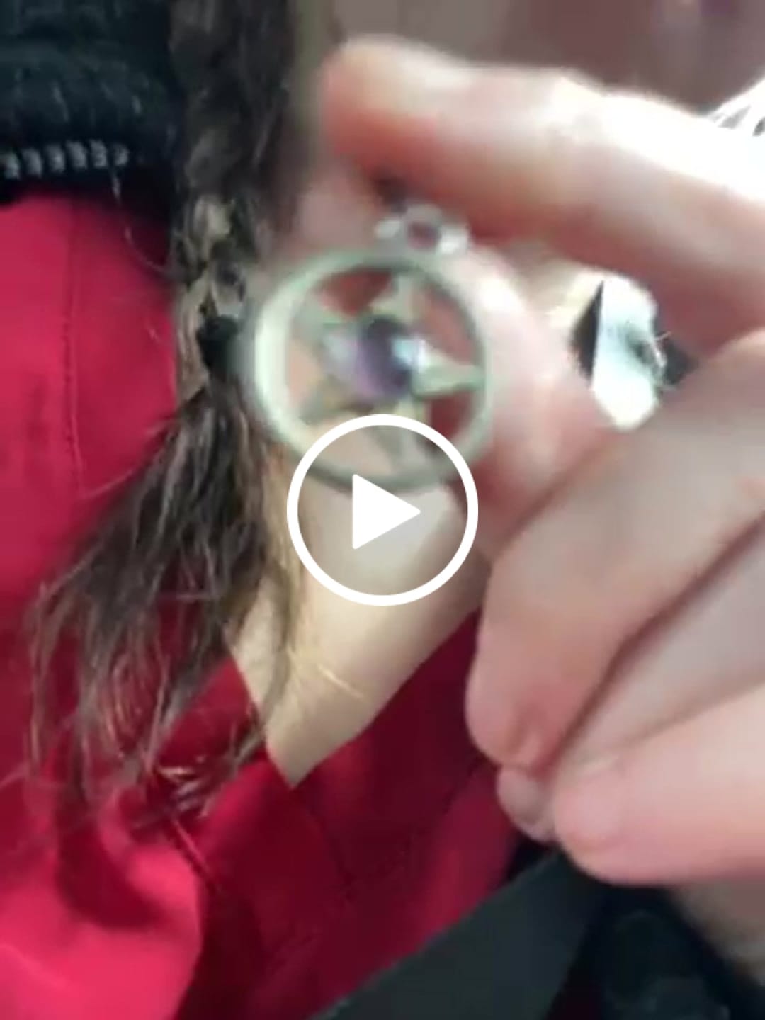 Customer video review of Olivenorma Gothic Silver Finish Pentagram Amethyst Healing Necklace