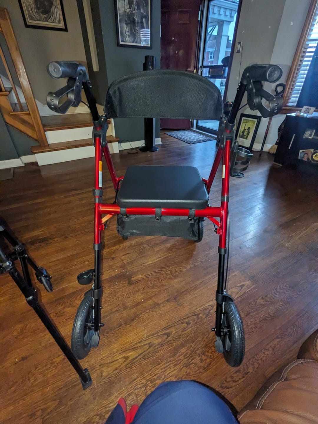 Customer photo review of KLD-9218-10 All Terrain Dual-Brake Rollator Walker 10" Wheels