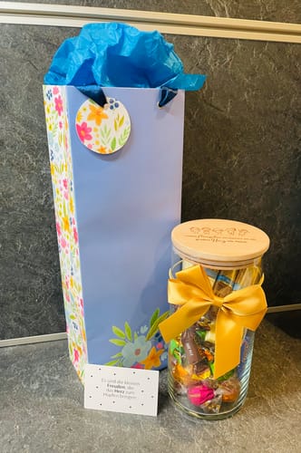 Customer photo review of Geschenk-Glas "Kleine Menschen brauchen so ein großes Herz wie Deins"