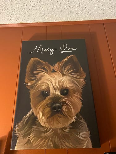 Customer photo review of Pet Art Canvas Wrap