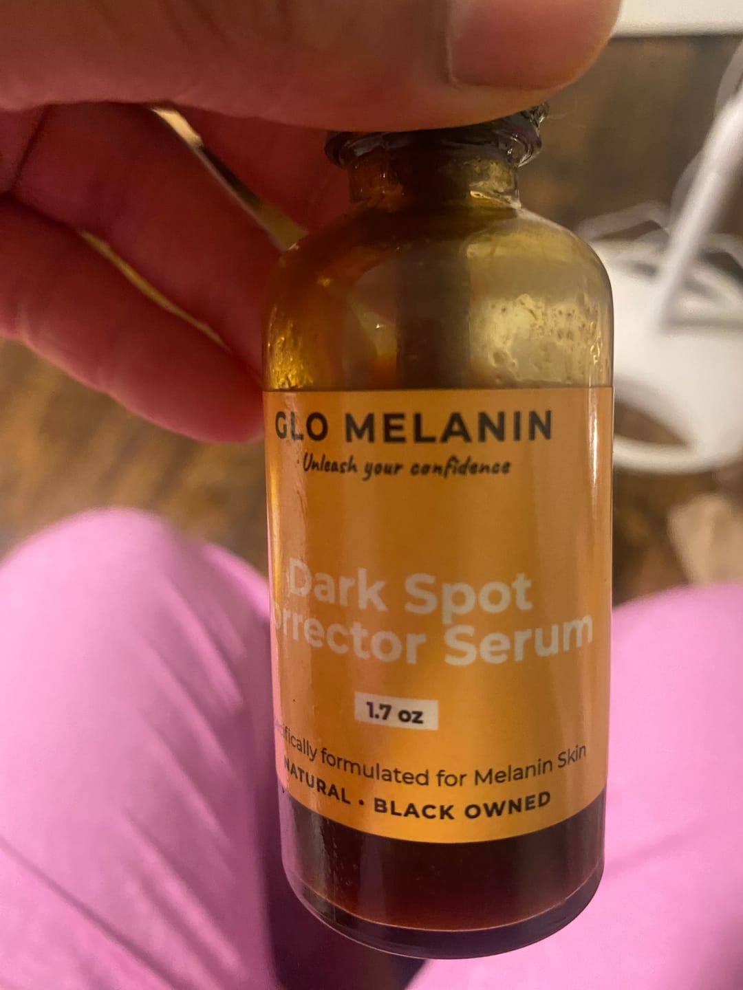 Customer photo review of Dark Spot Corrector Serum