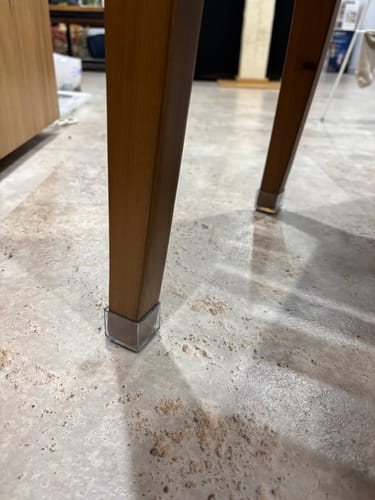 Customer photo review of Square Felt Silicone Chair Leg Protectors | Extra-Durable Chair Floor Protectors