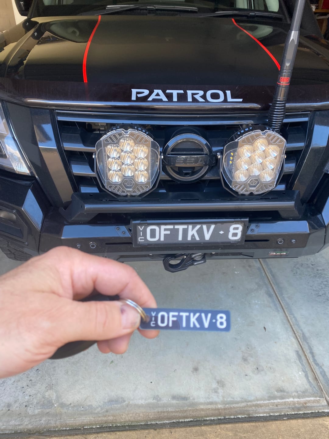 Customer photo review of VIC Style Licence Plate Custom Keychain