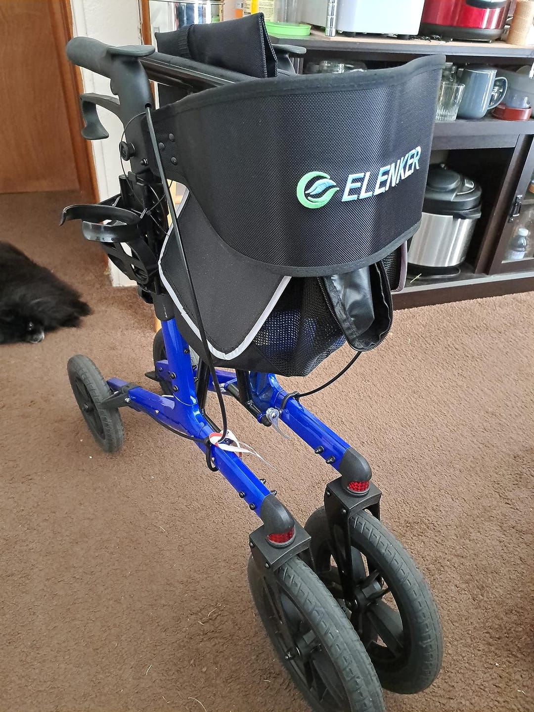 Customer photo review of KLD-9212 All Terrain Dual-Brake Rollator Walker 12" Wheels