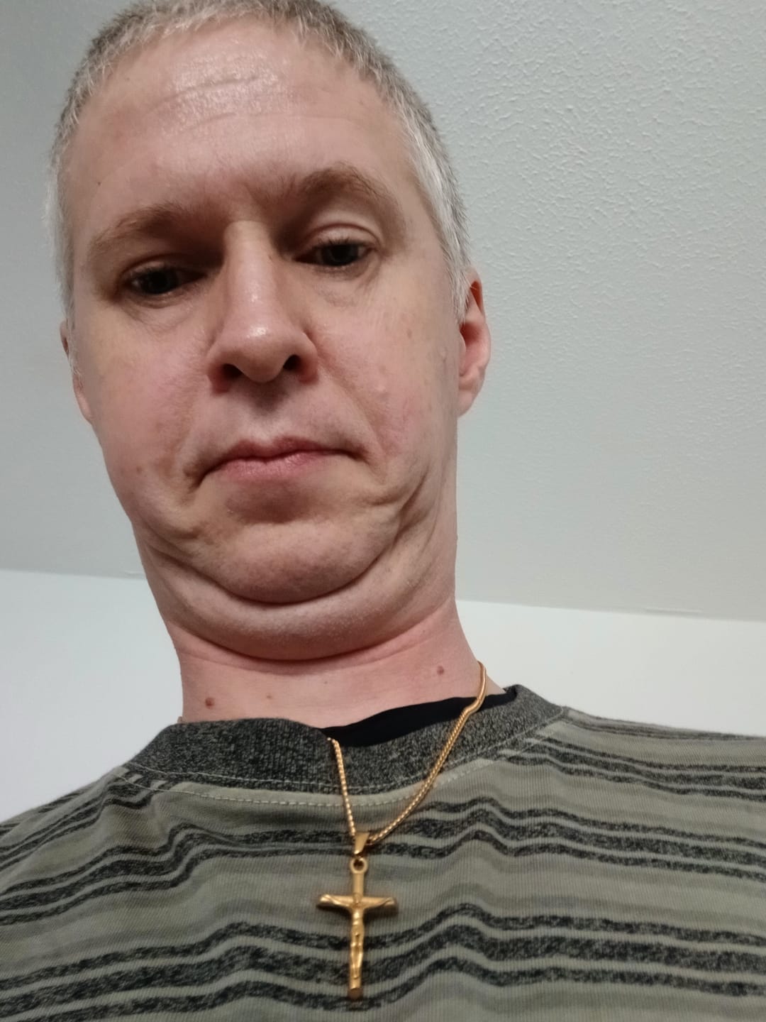 Customer photo review of Gold Cross Necklace
