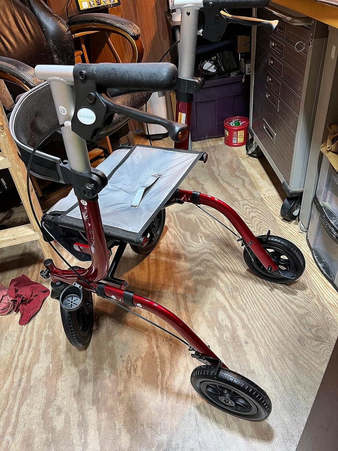 Customer photo review of HFK-9210KDB All Terrain Dual-Brake Rollator Walker 12" Wheels