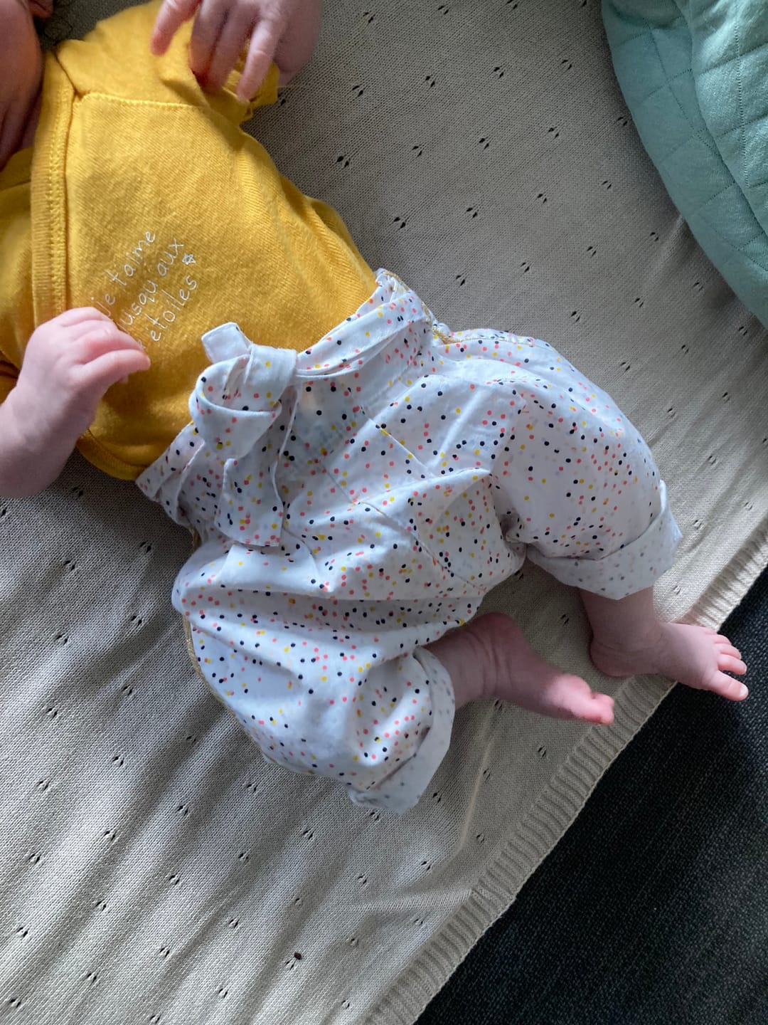 Customer photo review of Pyjama rayé bleu et blanc