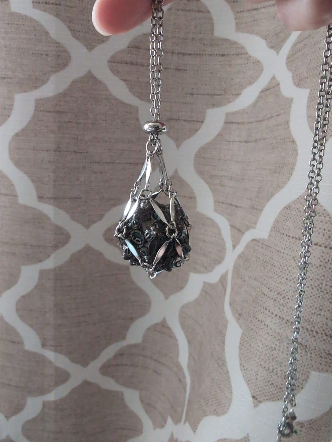 Customer photo review of Interchangeable D20 Dice Holder Necklace/Bracelet
