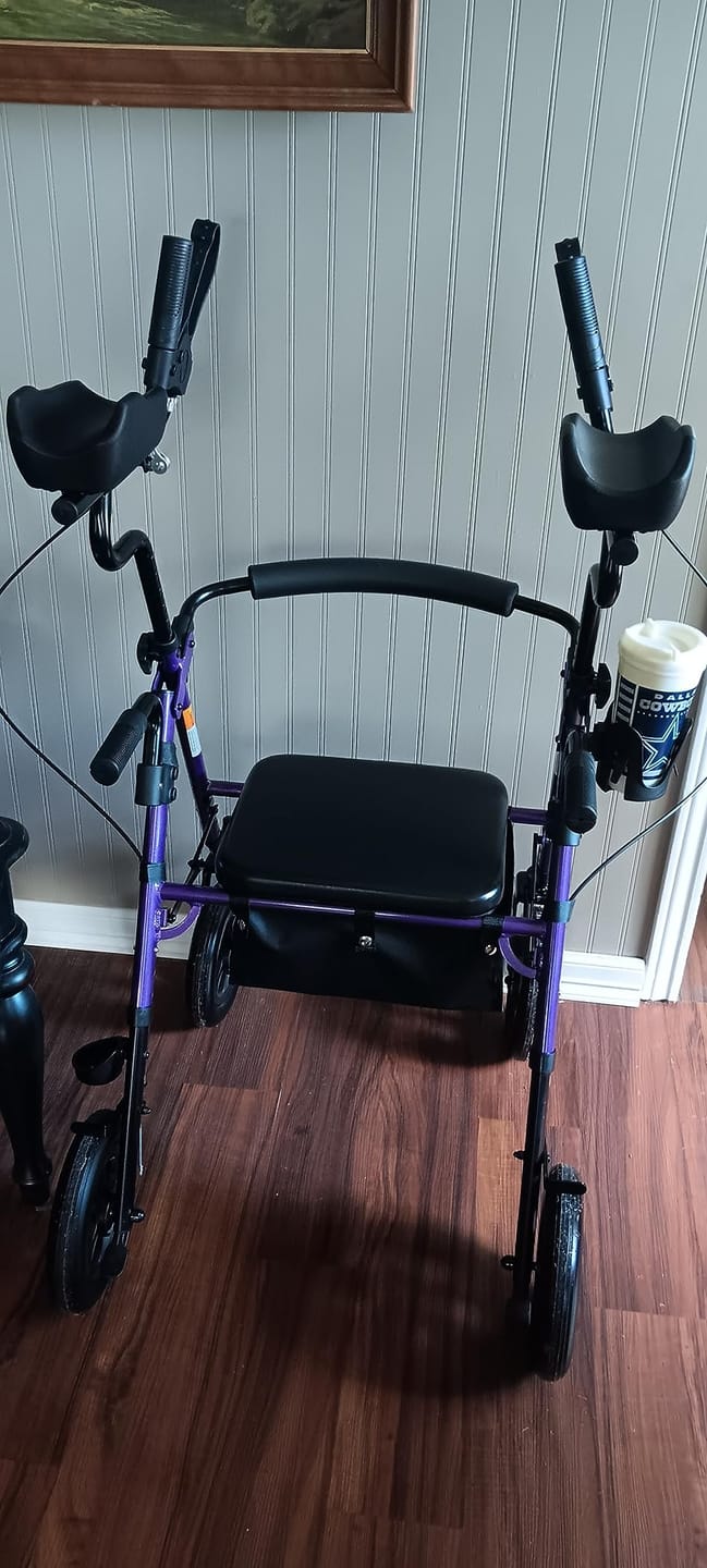 Customer photo review of HFK-9236T4 All Terrain Dual-Brake Upright Walker 10" Wheels