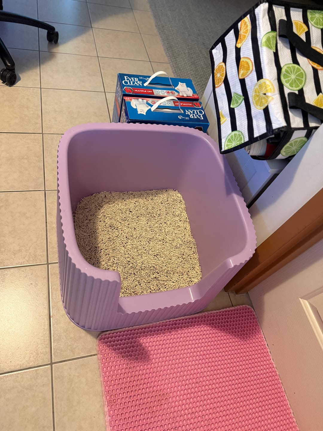 Customer photo review of Michu Premium Mixed Tofu Cat Litter Pro Gen2 6L- Superb in Flushable, Eco-Friendly & Odour-Control