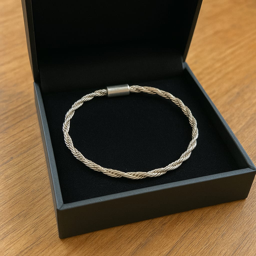 Customer photo review of Pulsera Rope Clásica en Plata 950