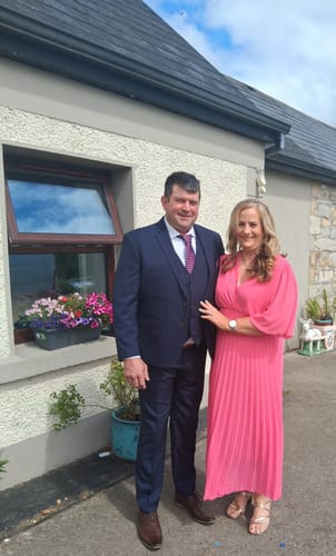 Customer photo review of Glynis Fuchsia Pleated Wrap Dress