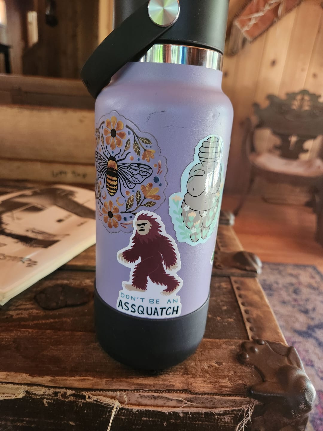 Customer photo review of "Don't Be An Assquatch" Big Foot Sticker