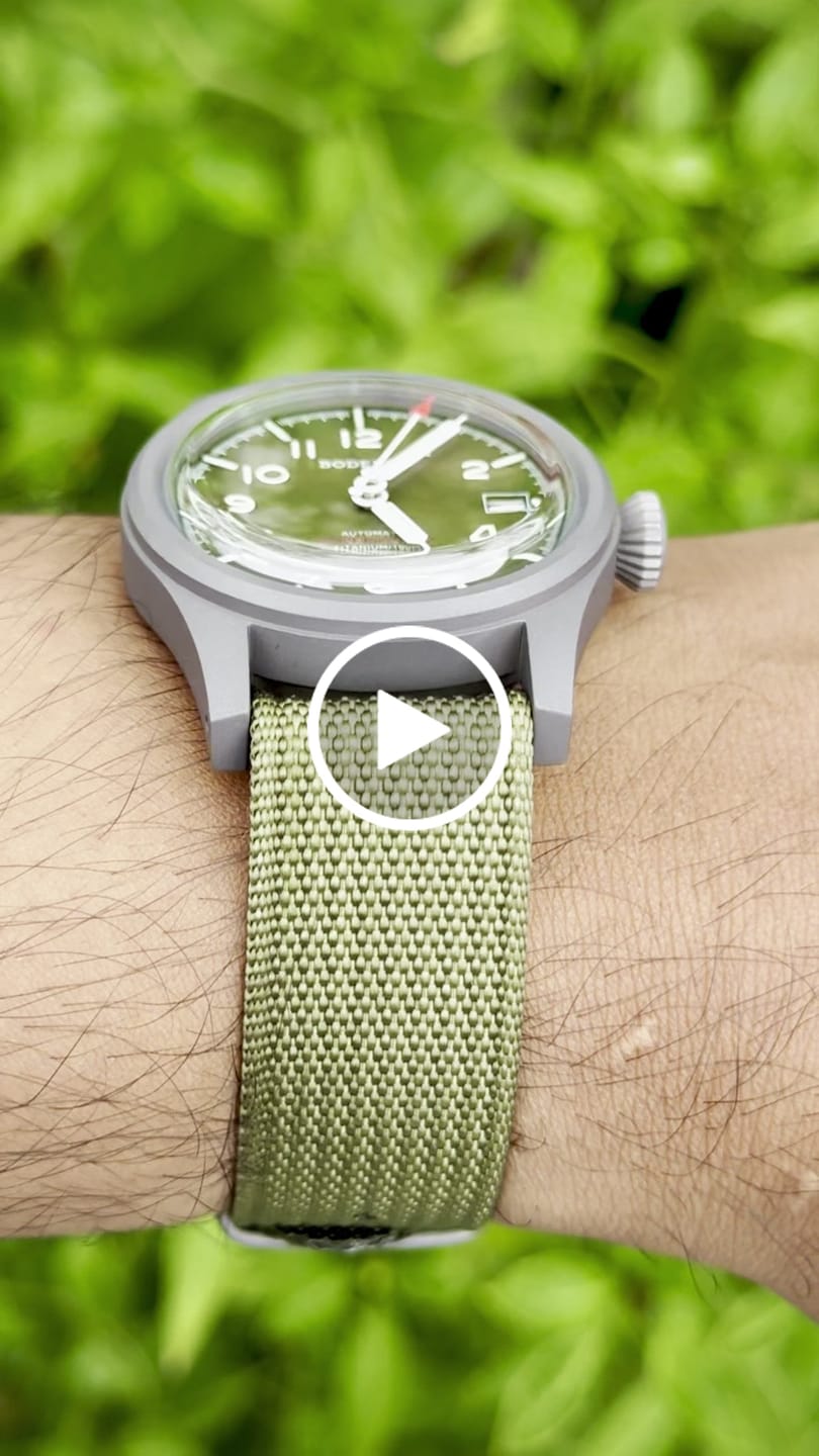 Customer video review of LANDMASTER - 100M Waterproof Titanium Automatic Field Watch | Green