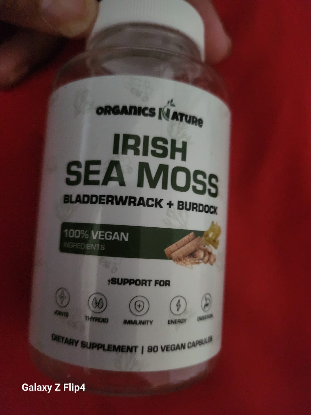 Customer photo review of Sea Moss With Bladderwrack & Burdock Root - 1 Bottle