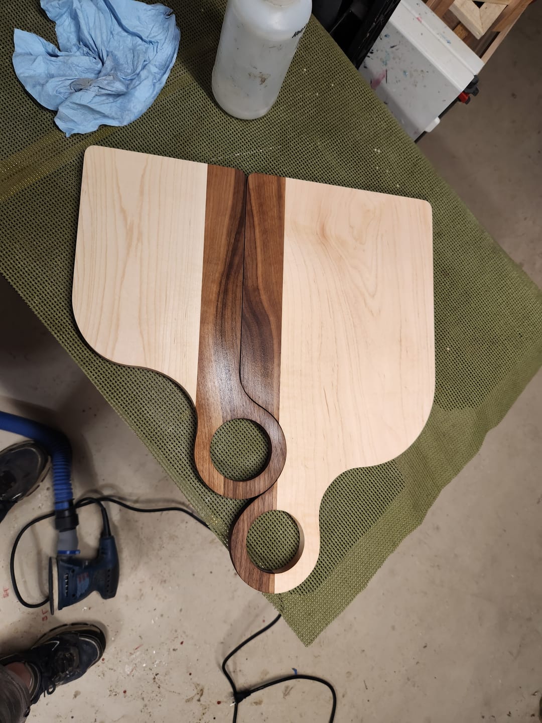 Customer photo review of 20x18" Romeo & Juliet Serving Board Set Acrylic Router Template