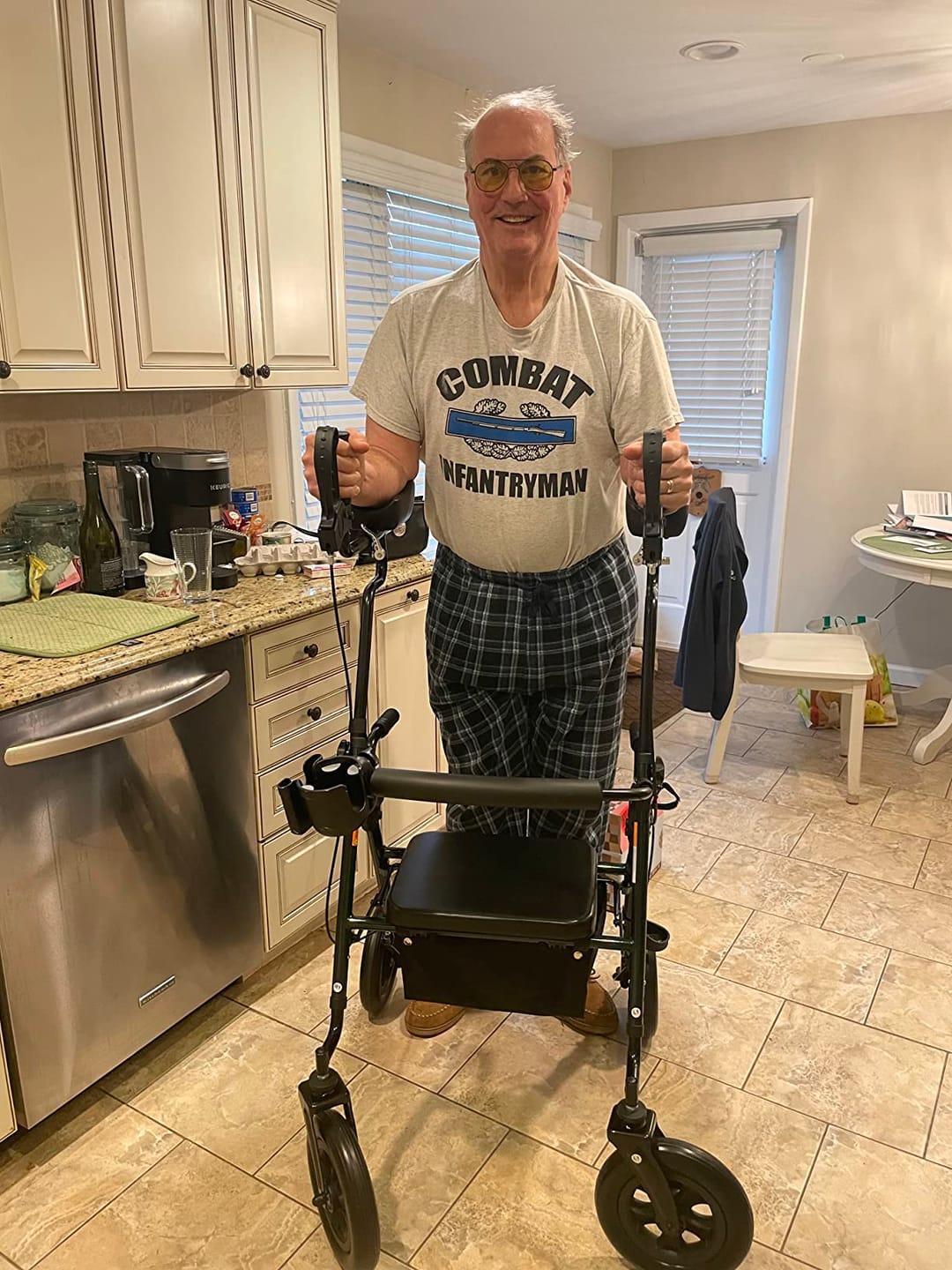 Customer photo review of HFK-9236T4 All Terrain Dual-Brake Upright Walker 10" Wheels