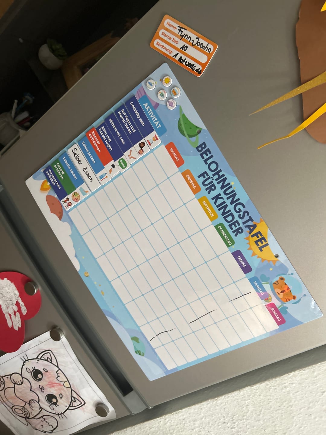 Customer photo review of Edubini Magnetische Belohnungstafel