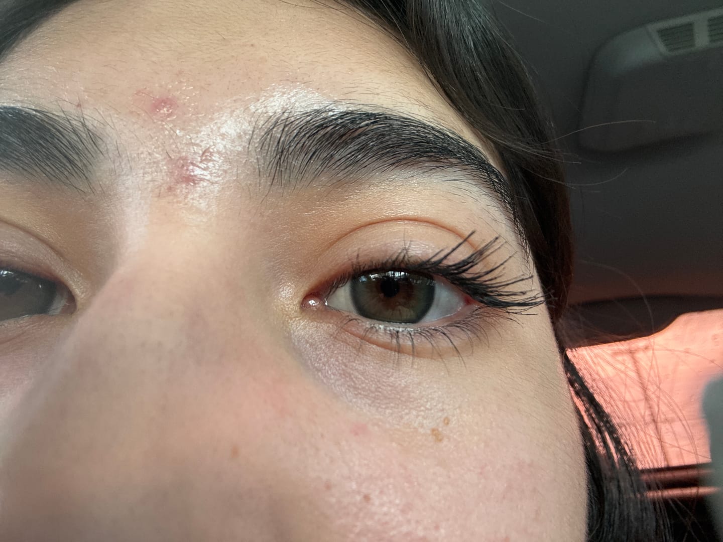 Customer photo review of Flora Green Prescription Colored Contact Lenses