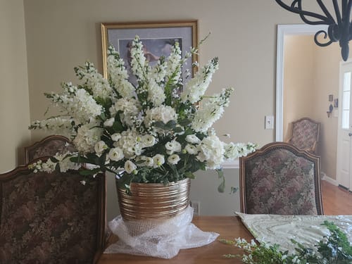Customer photo review of Bulk AM Basics Artificial Purple Flowers Hyacinth Stem 24 Inch Wholesale