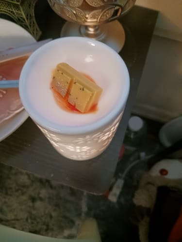 Customer photo review of Spiced Orange + Dragonfruit Wax Melt