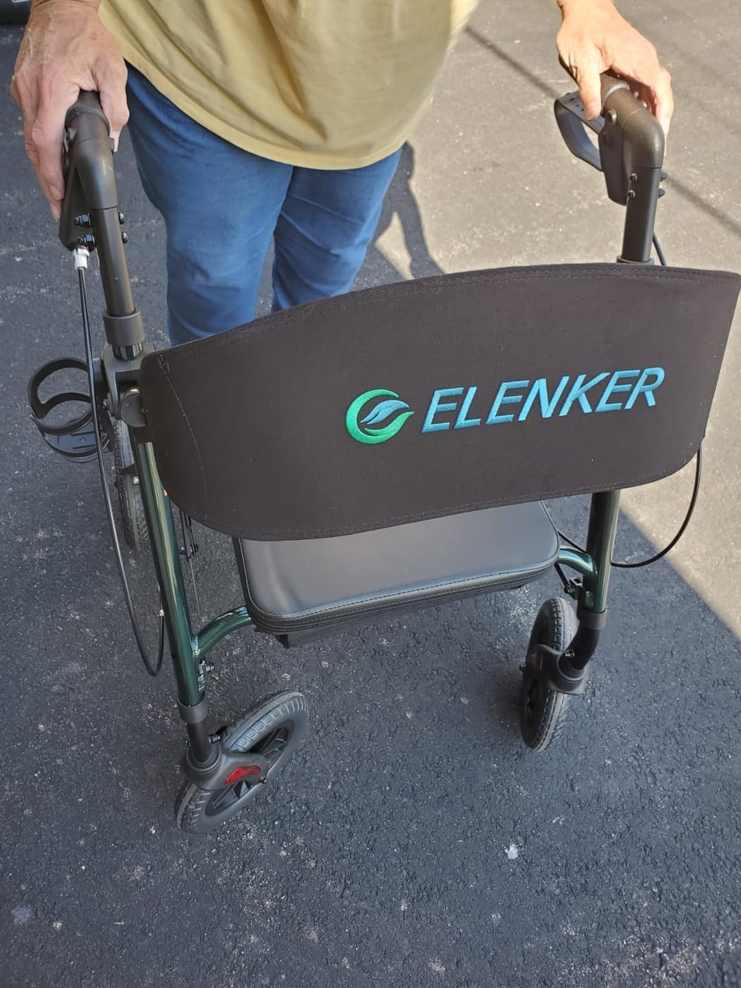 Customer photo review of KLD-9218-10 All Terrain Dual-Brake Rollator Walker 10" Wheels