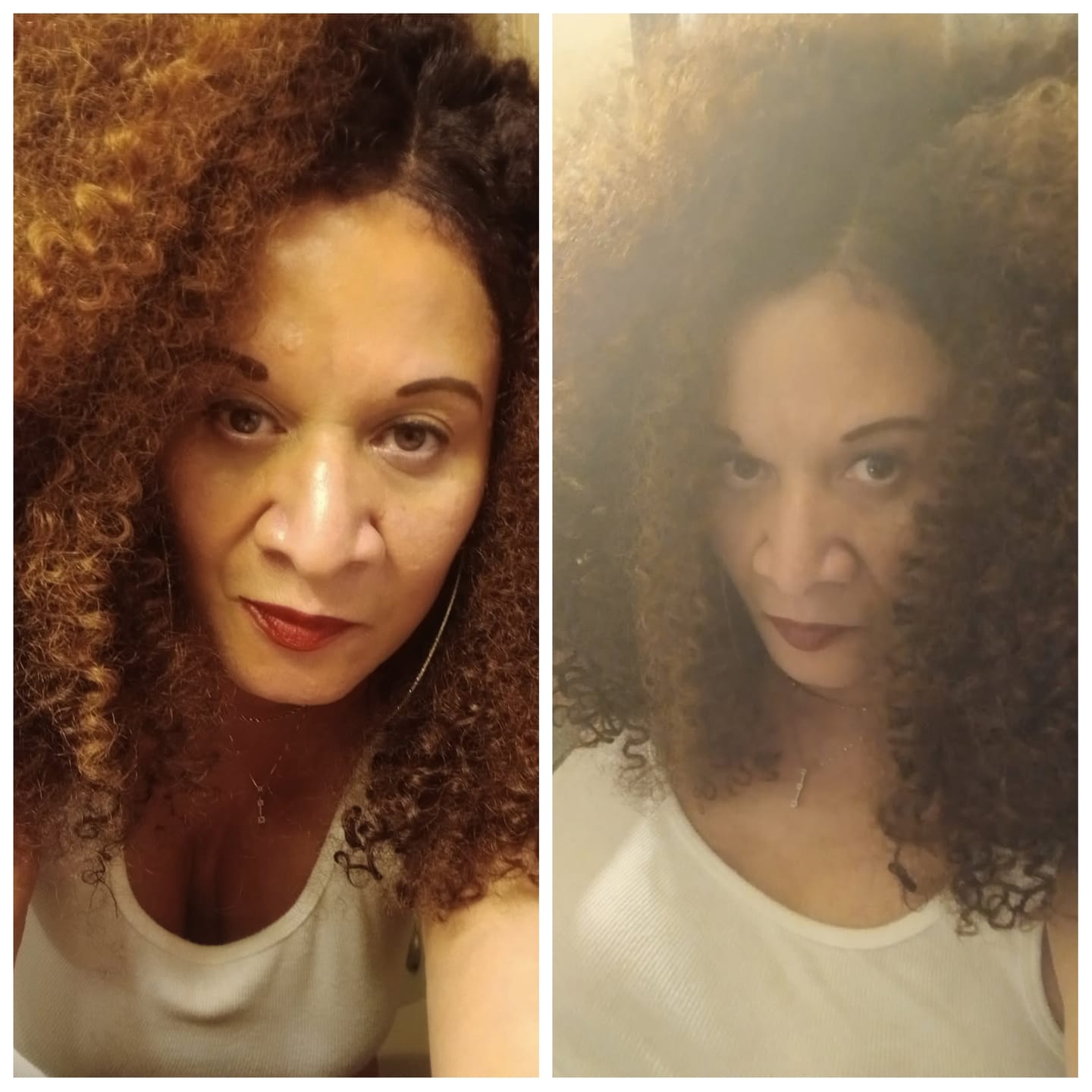 Customer photo review of Sensationnel Curls Kinks Textured Lace Kinky Edges Glueless Y-Part HD Lace Front Wig - KINKY ZIGZAG CURLS 14"