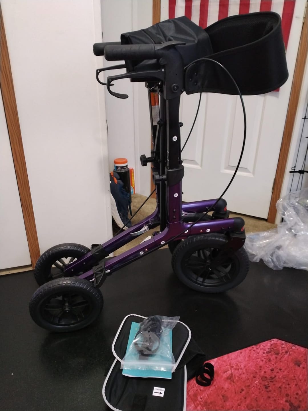 Customer photo review of KLD-9212 All Terrain Dual-Brake Rollator Walker 12" Wheels
