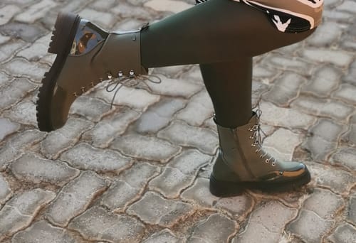 Customer photo review of Miss Black Cure 1 Ankle Boot - Olive