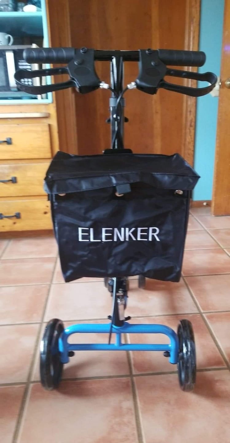 Customer photo review of MT-9251 Best Value Steerable Medical Knee Walker with 10" Wheels