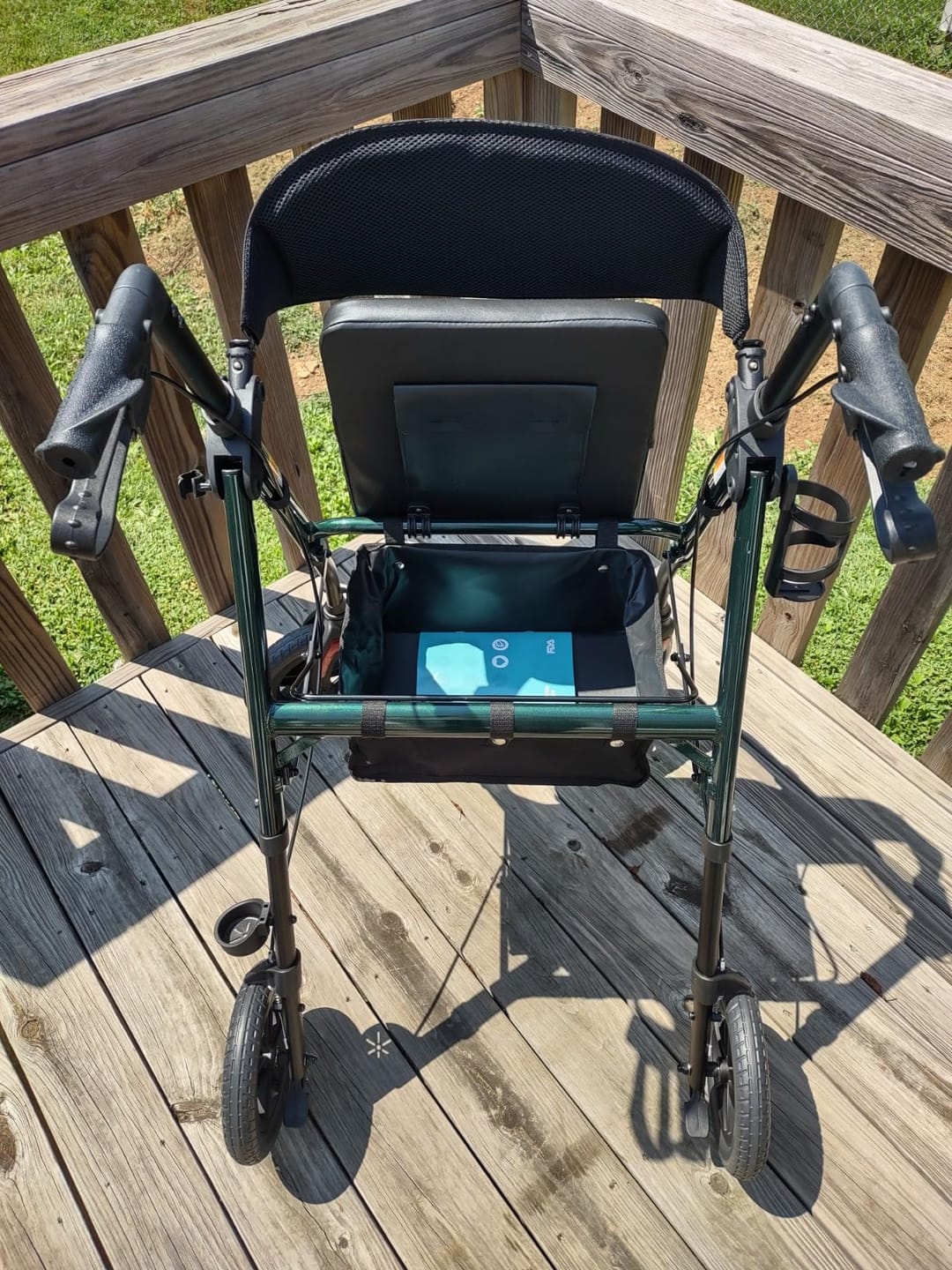 Customer photo review of KLD-9218-10 All Terrain Dual-Brake Rollator Walker 10" Wheels