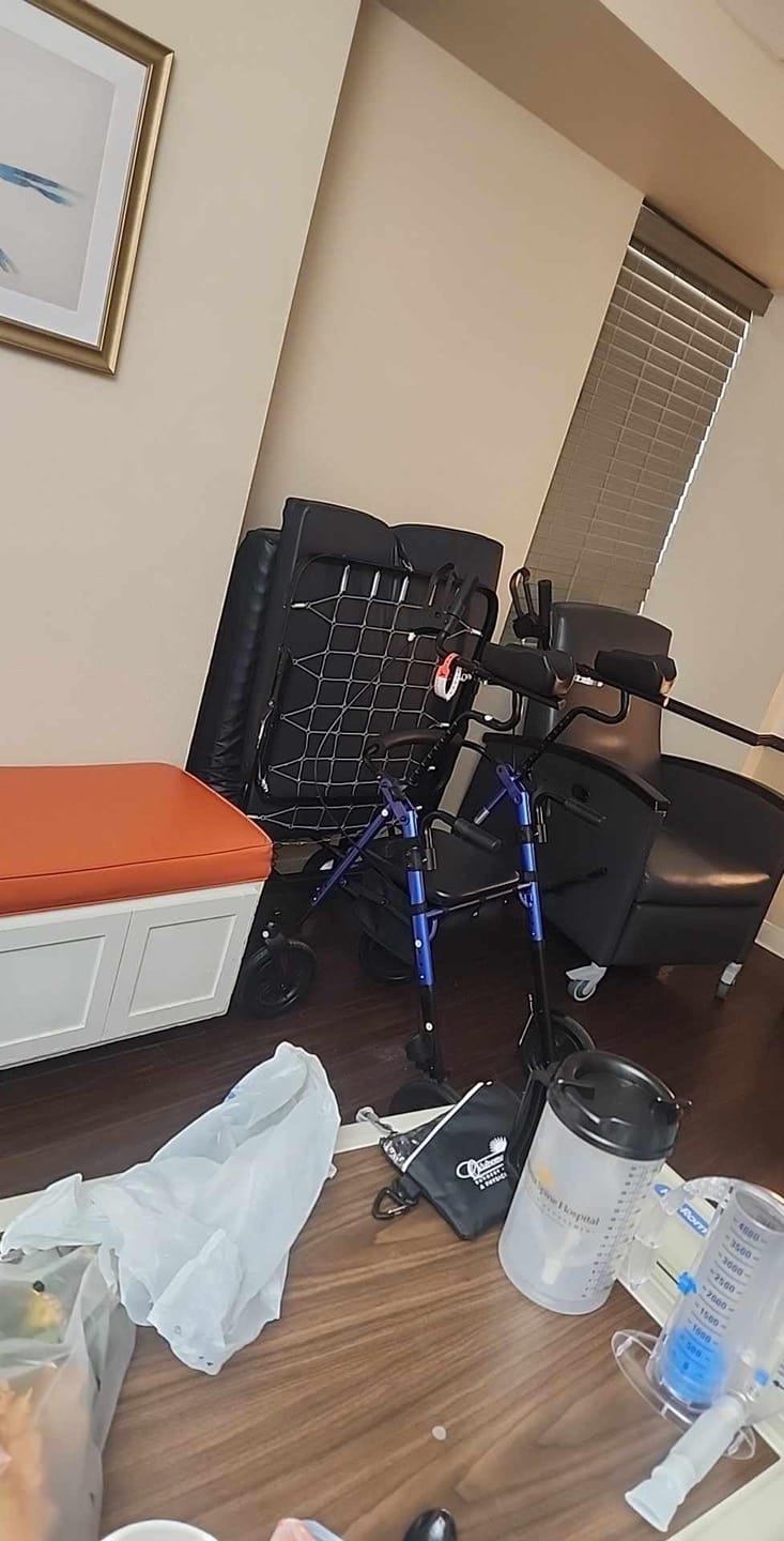 Customer photo review of HFK-9236T4 All Terrain Dual-Brake Upright Walker 10" Wheels