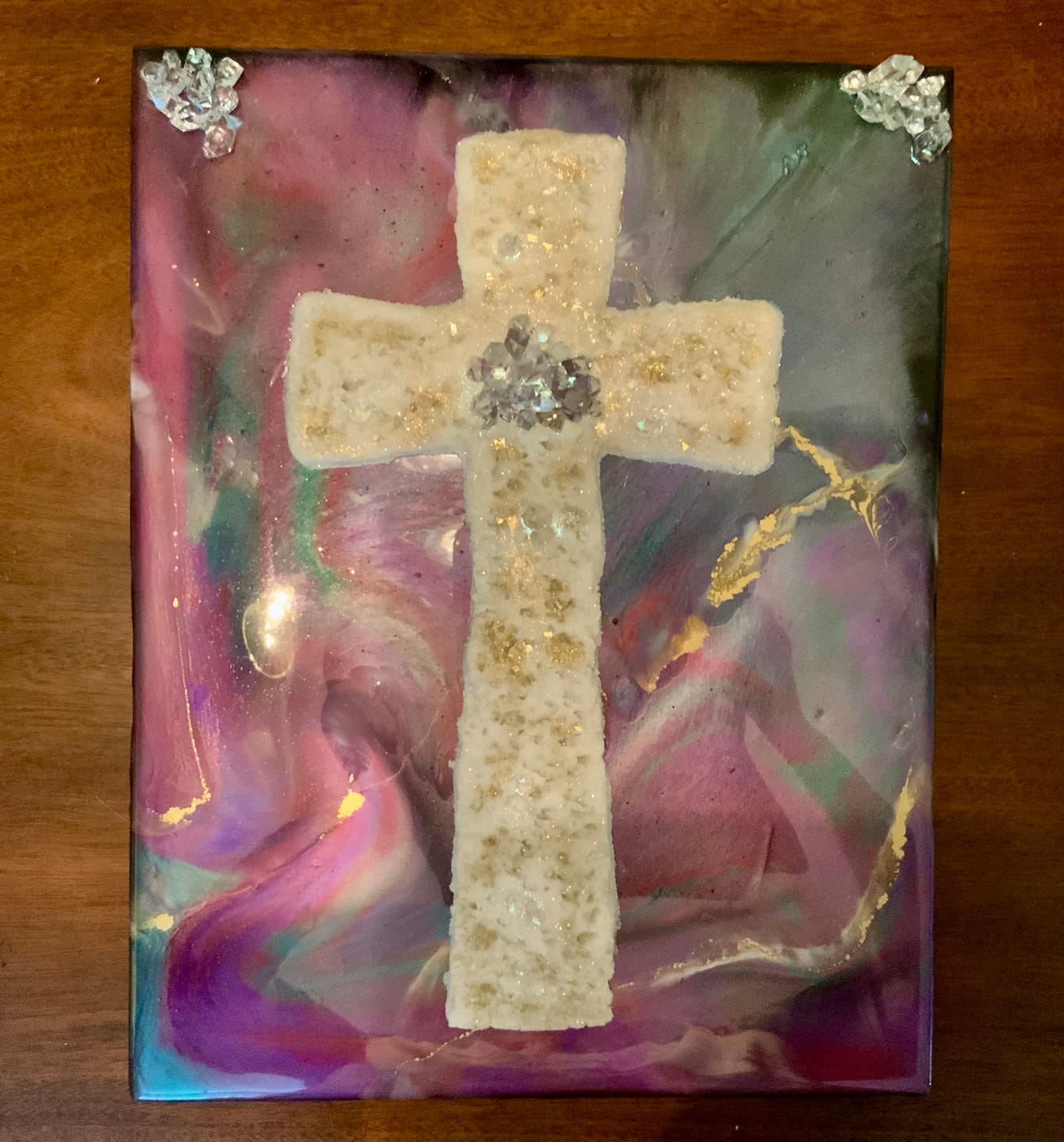 Customer photo review of 15x8" Flared Cross Acrylic Router Template