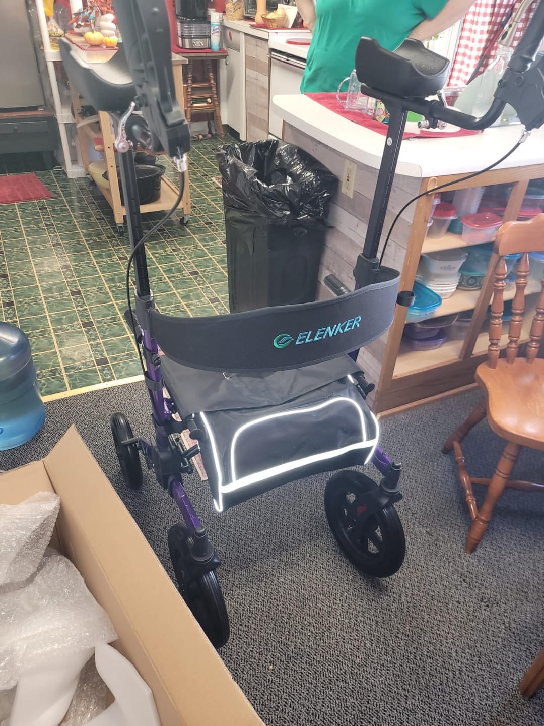 Customer photo review of HFK-9240-2 All Terrain Dual-Brake Upright Walker 12" wheels