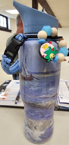 Customer photo review of CLEAR Tumbler Boot -fits 20-40oz Patent Pending