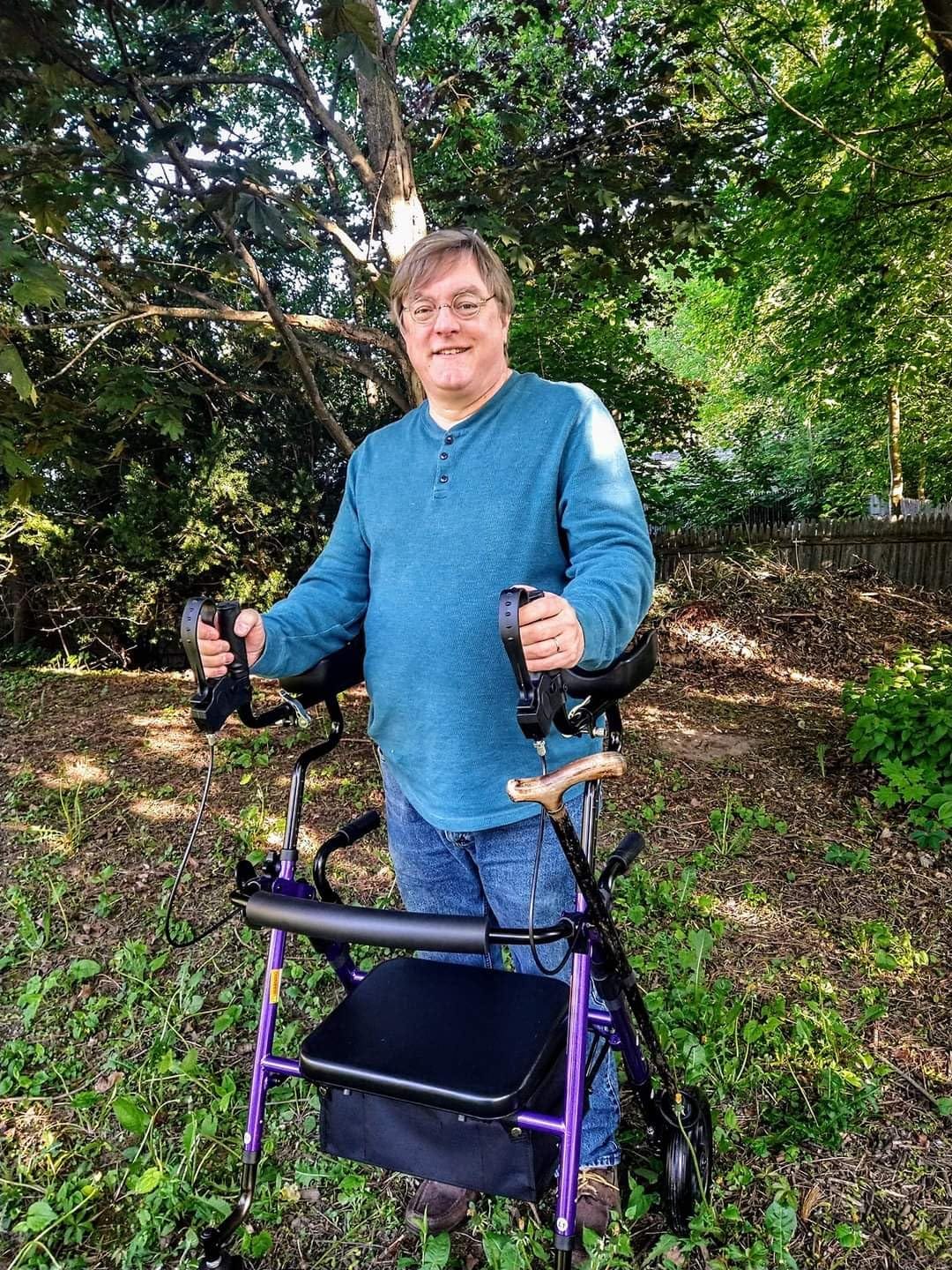 Customer photo review of HFK-9236T4 All Terrain Dual-Brake Upright Walker 10" Wheels