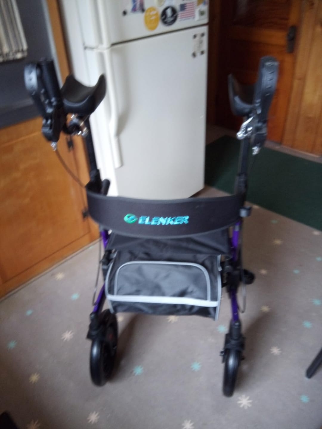 Customer photo review of HFK-9240-2 All Terrain Dual-Brake Upright Walker 12" wheels
