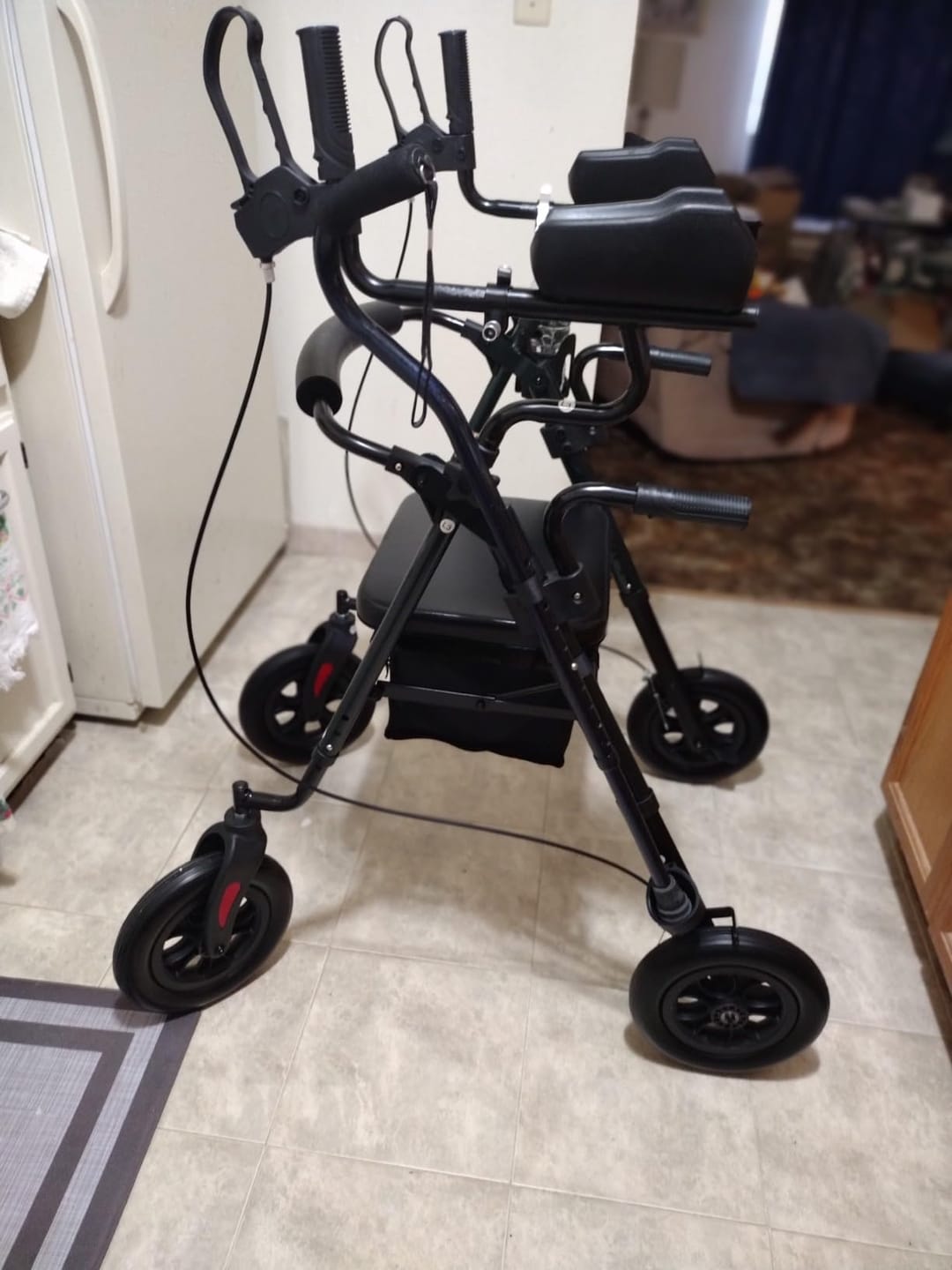 Customer photo review of HFK-9236T4 All Terrain Dual-Brake Upright Walker 10" Wheels