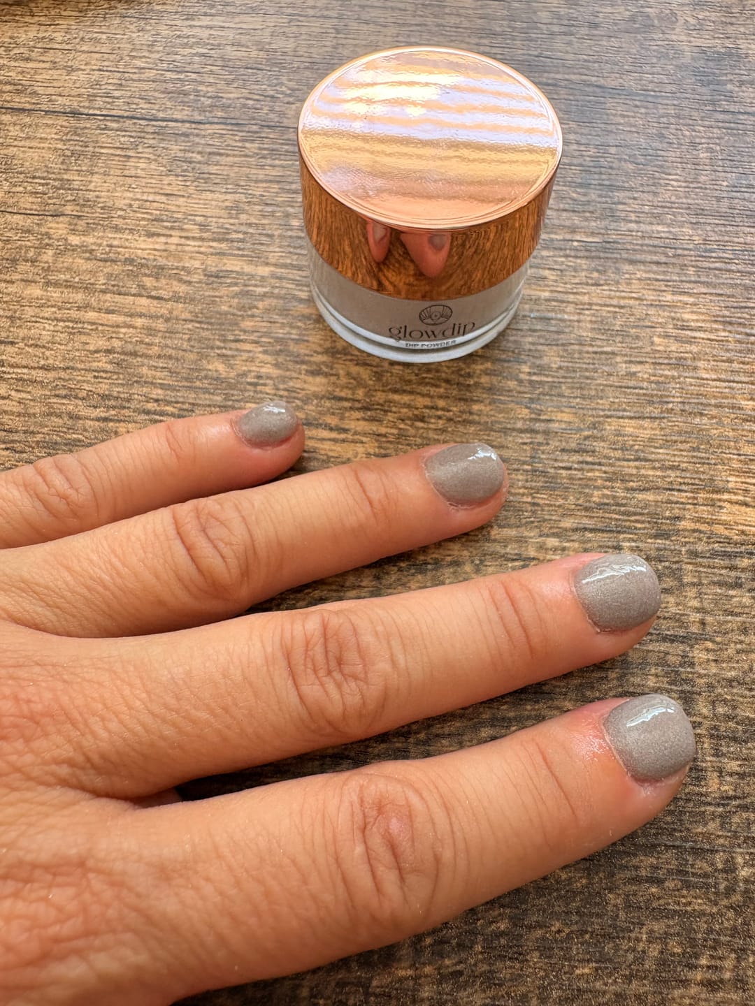 Customer photo review of Autumn Tea Gold Dipping Powder