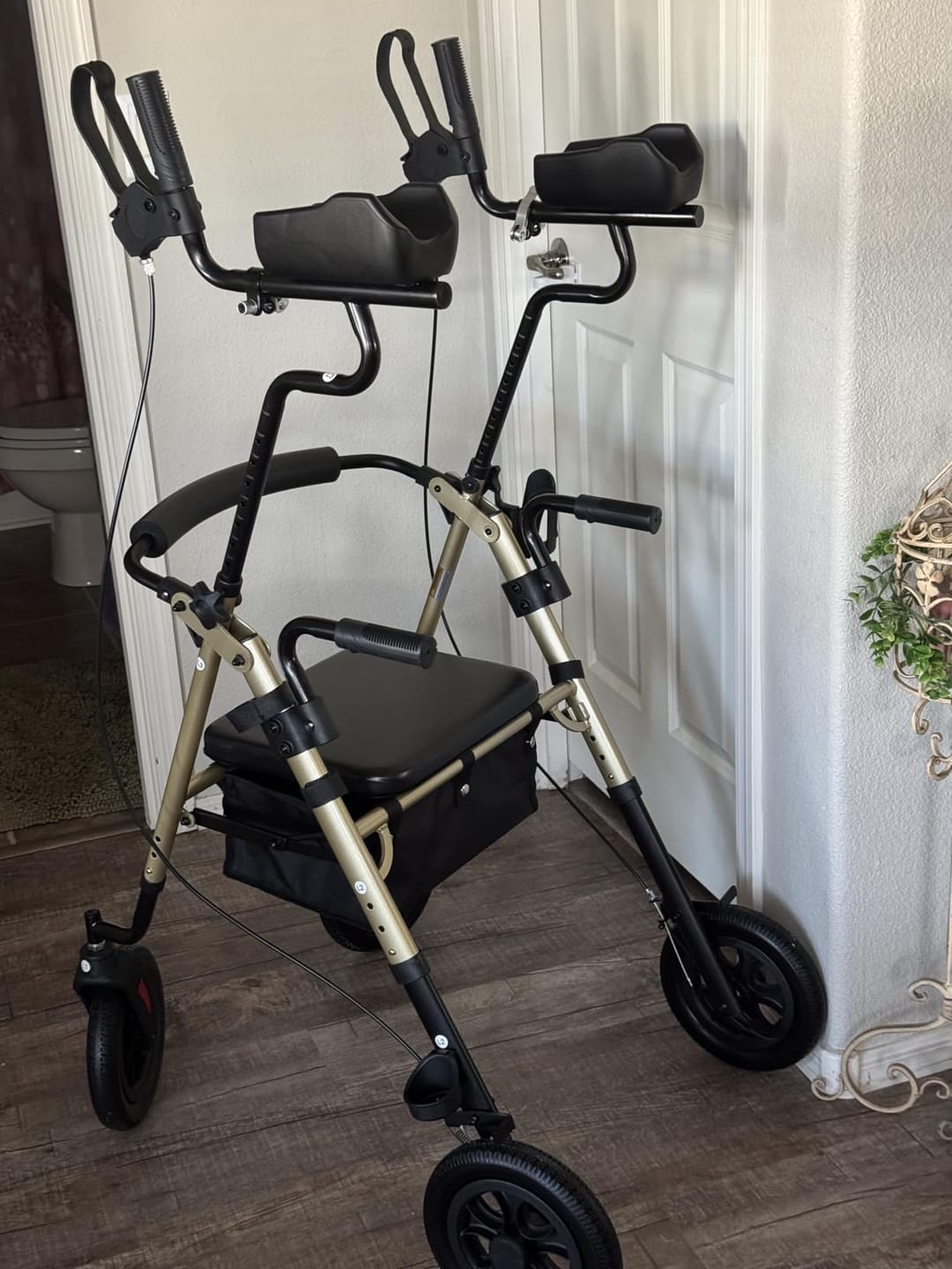Customer photo review of HFK-9236T4 All Terrain Dual-Brake Upright Walker 10" Wheels