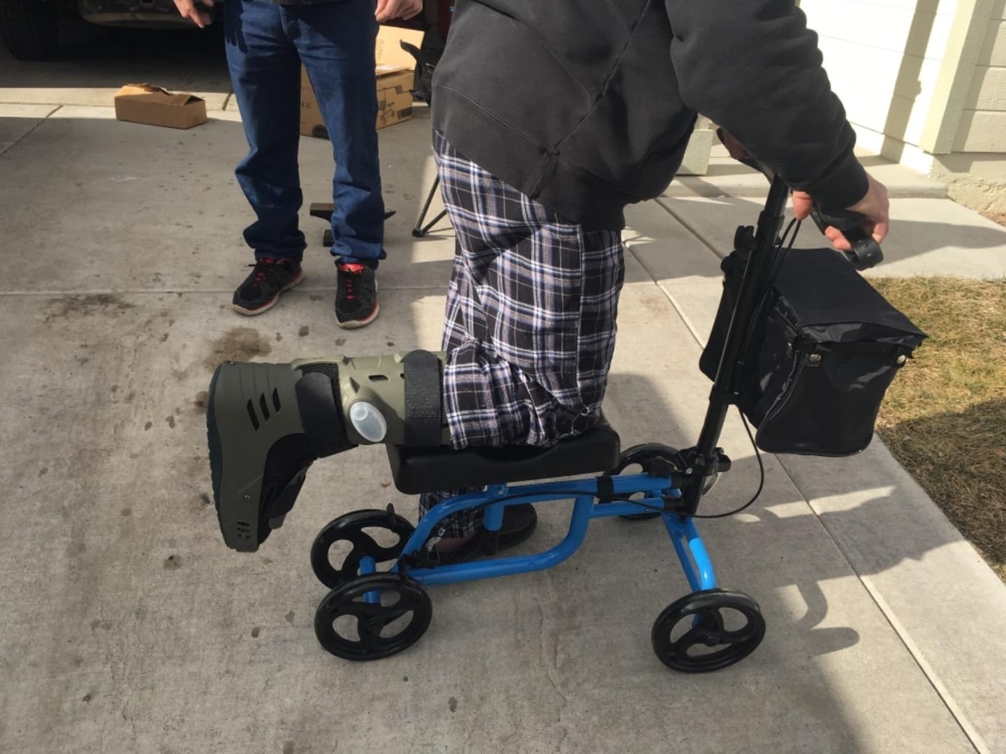 Customer photo review of MT-9251 Best Value Steerable Medical Knee Walker with 10" Wheels