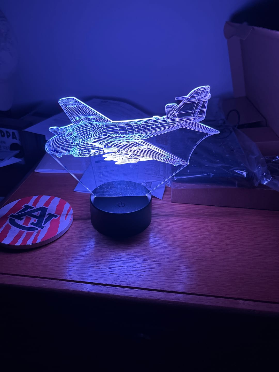 Customer photo review of A-6E Intruder - 3D Optical Illusion Lamp