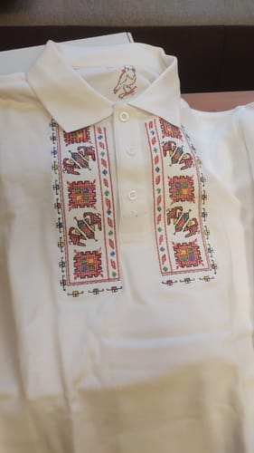 Customer photo review of Тениска с яка "Традиционна"