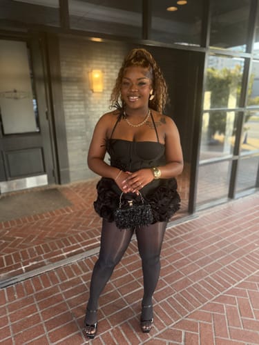 Customer photo review of Sophia Rose 3-D Skirt Set -Black